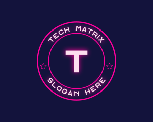 Matrix - Neon Star Technology logo design