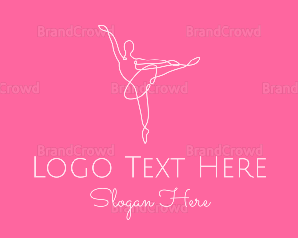 Elegant Ballerina Twirl Logo
