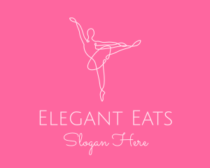 Elegant Ballerina Twirl logo design