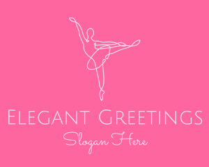 Elegant Ballerina Twirl logo design