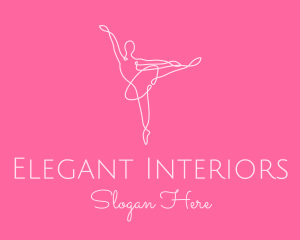 Elegant Ballerina Twirl logo design