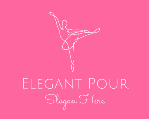 Elegant Ballerina Twirl logo design