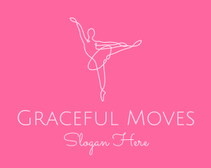 Elegant Ballerina Twirl logo design