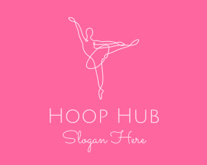 Hoop - Elegant Ballerina Twirl logo design