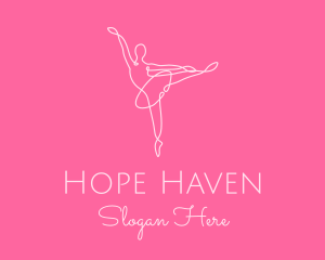 Dancer - Elegant Ballerina Twirl logo design