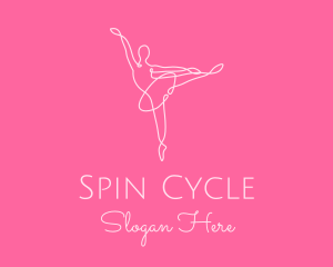 Elegant Ballerina Twirl logo design