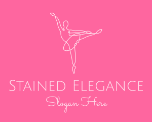 Elegant Ballerina Twirl logo design