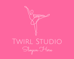 Twirl - Elegant Ballerina Twirl logo design