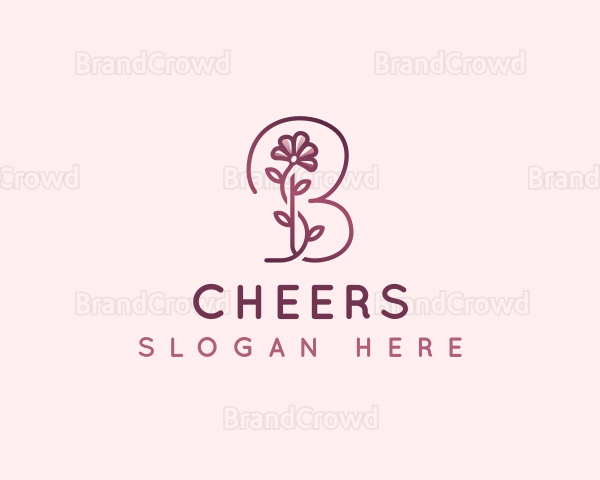 Floral Flower Beauty Letter B Logo