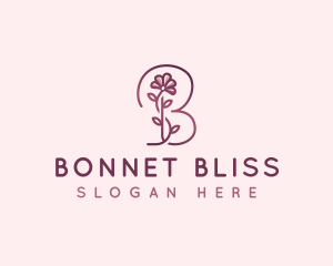 Floral Flower Beauty Letter B logo design