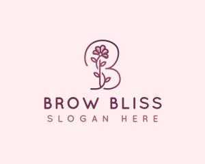 Floral Flower Beauty Letter B logo design