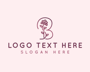 Fragrance - Floral Flower Beauty Letter B logo design