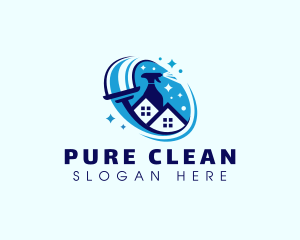 House Cleaning Janitorial logo design