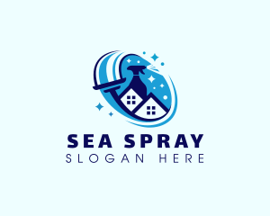 House Cleaning Janitorial logo design