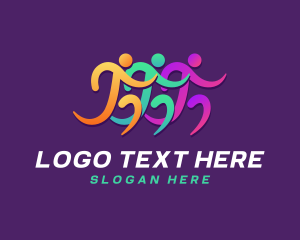 Run - People Run Marathon logo design