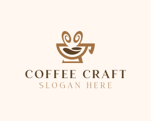 Barista - Brown Aromatic Coffee Cafe logo design