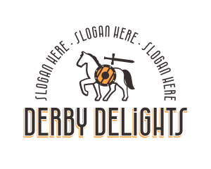 Derby - Horseback Riding Knight logo design