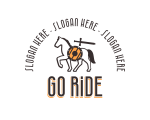 Horseback Riding Knight  logo design