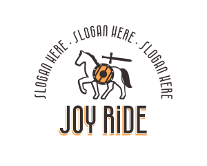 Ride - Horseback Riding Knight logo design
