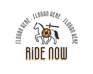 Horseback Riding Knight  logo design