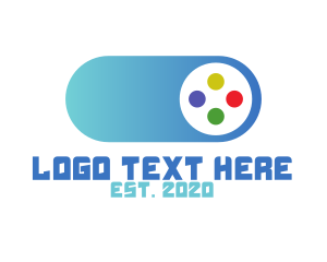Video Game - Swipe Joypad Button logo design