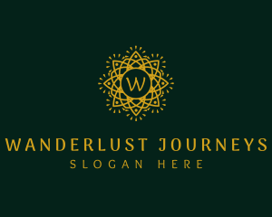 Hotel - Star Mandala Flower logo design