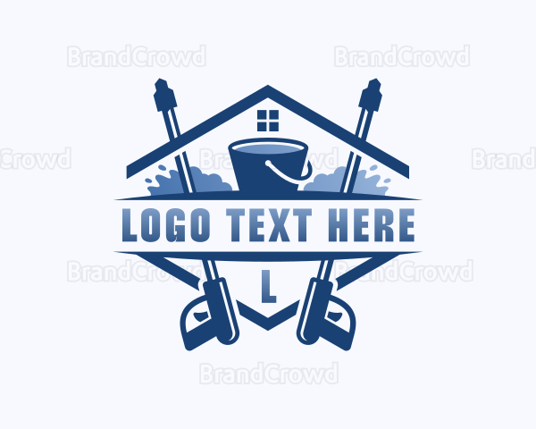 Pressure Washing Sanitation Bucket Logo