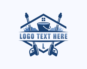 Pressure Washer - Pressure Washing Sanitation Bucket logo design