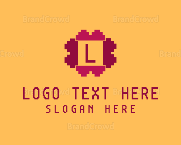 Pixelated Game Console Logo
