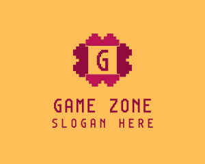 Pixelated Game Console logo design