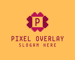 Pixelated Game Console logo design