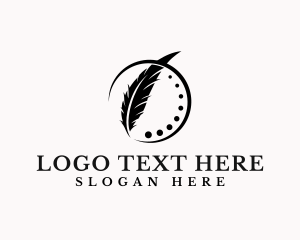 Writing - Ink Feather Quill logo design