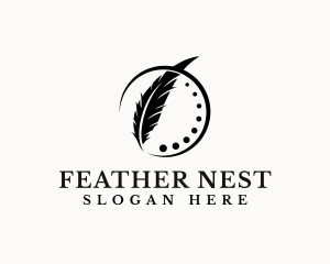 Ink Feather Quill logo design