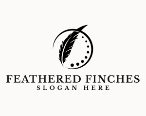 Ink Feather Quill logo design