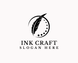 Ink Feather Quill logo design