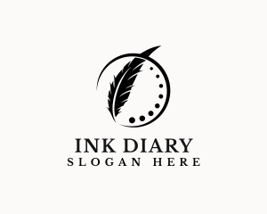 Ink Feather Quill logo design