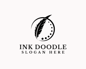 Ink Feather Quill logo design