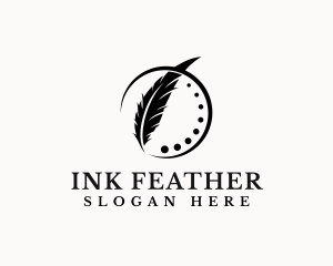 Ink Feather Quill logo design