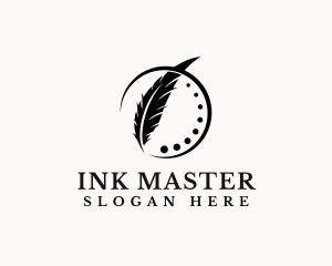 Ink Feather Quill logo design