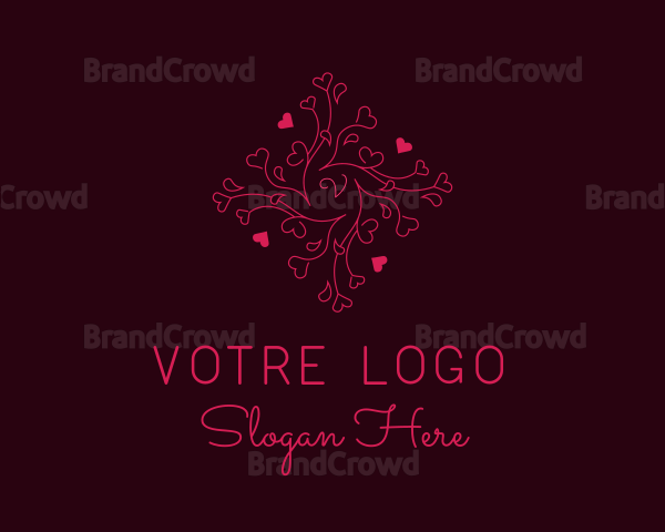 Love Ornament Heart Logo