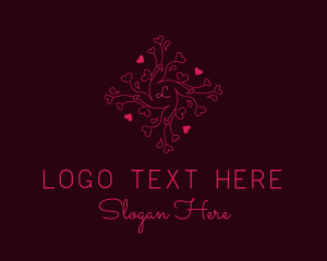 Beauty Shop - Love Ornament Heart logo design