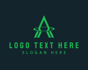 Loop - Tech Eclipse Letter A logo design