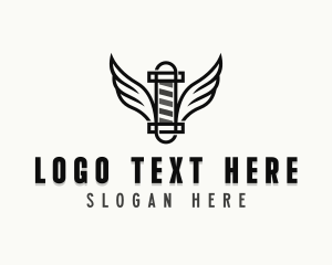 Wings - Barber Hair Salon logo design