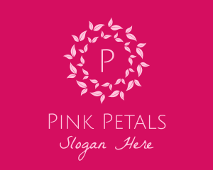 Pink Leaves Spa logo design