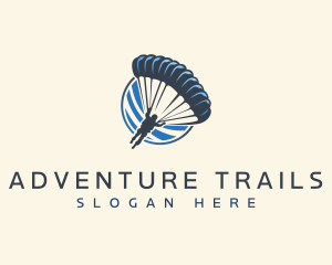 Parachute Skydiving Travel  logo design