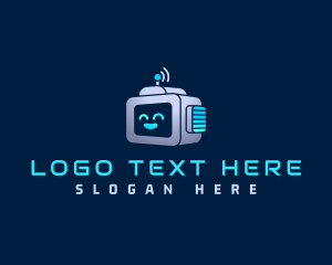App - Robot Radio Signal logo design