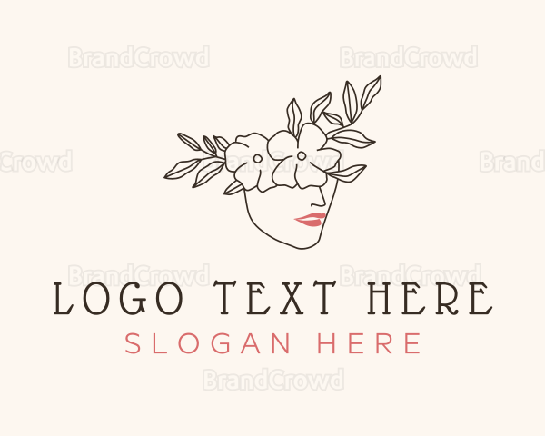 Floral Beauty Face Skincare Logo