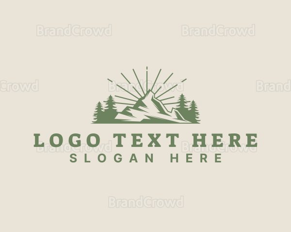 Mountain Hiking Exploration Logo