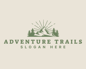 Mountain Hiking Exploration logo design