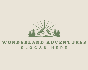 Mountain Hiking Exploration logo design